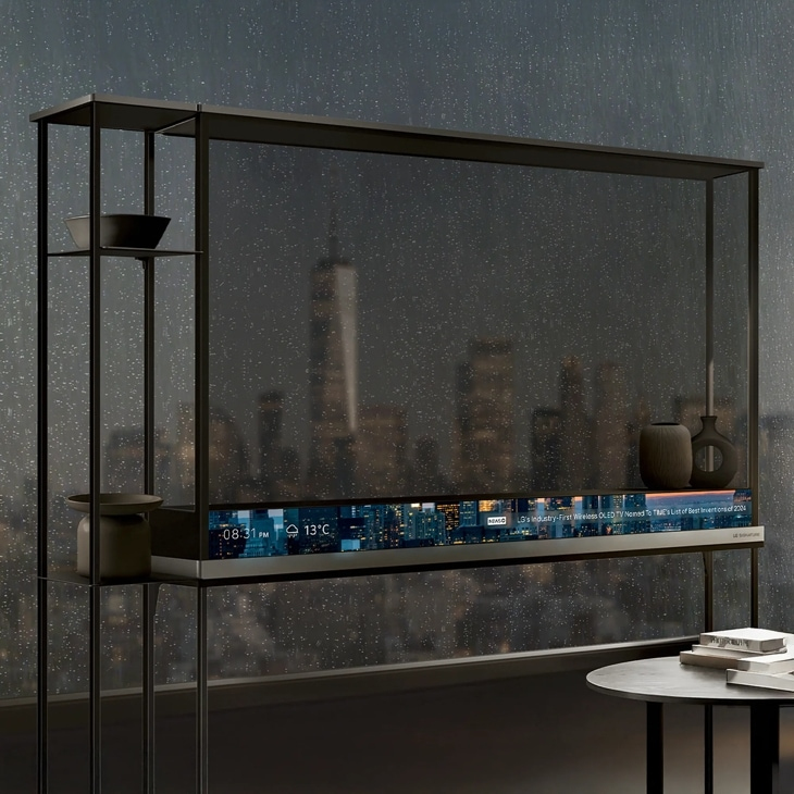 LG SIGNATURE OLED77T4PUA TV 195.6 cm (77") 4K Ultra HD Smart TV Wi-Fi Transparent