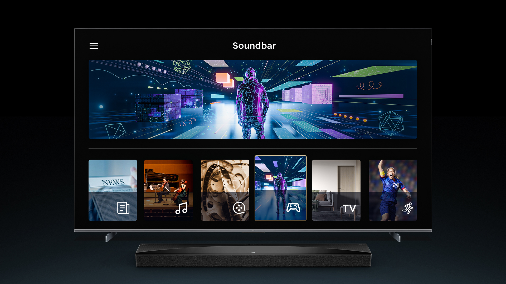 TCL Q75H Q Class 5.1.2 Channel Sound Bar with Dolby Atmos, Ray Danz Technology, and Wireless Subwoofwer