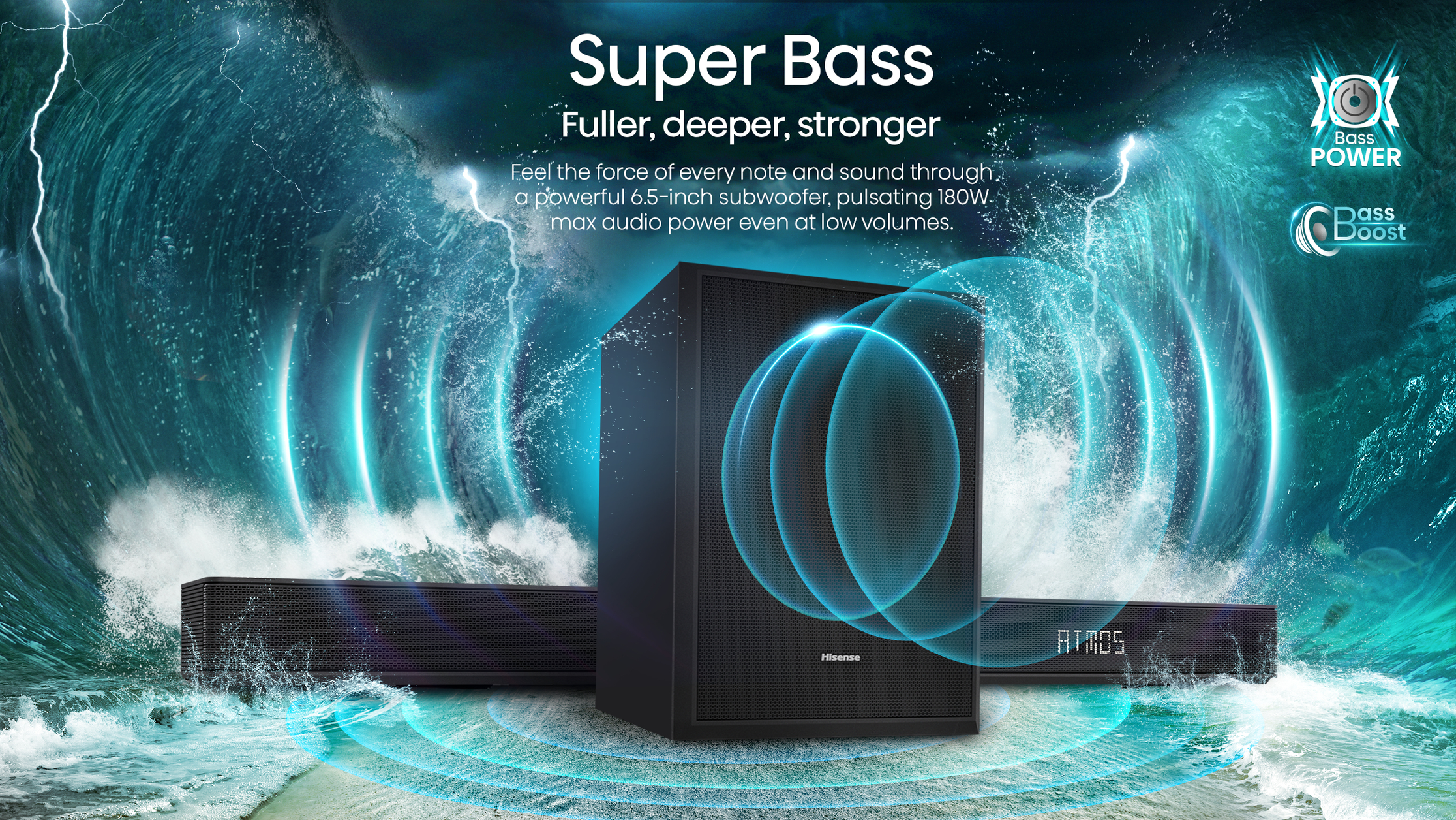 Hisense AX5125H soundbar speaker Black 5.1.2 channels 500 W