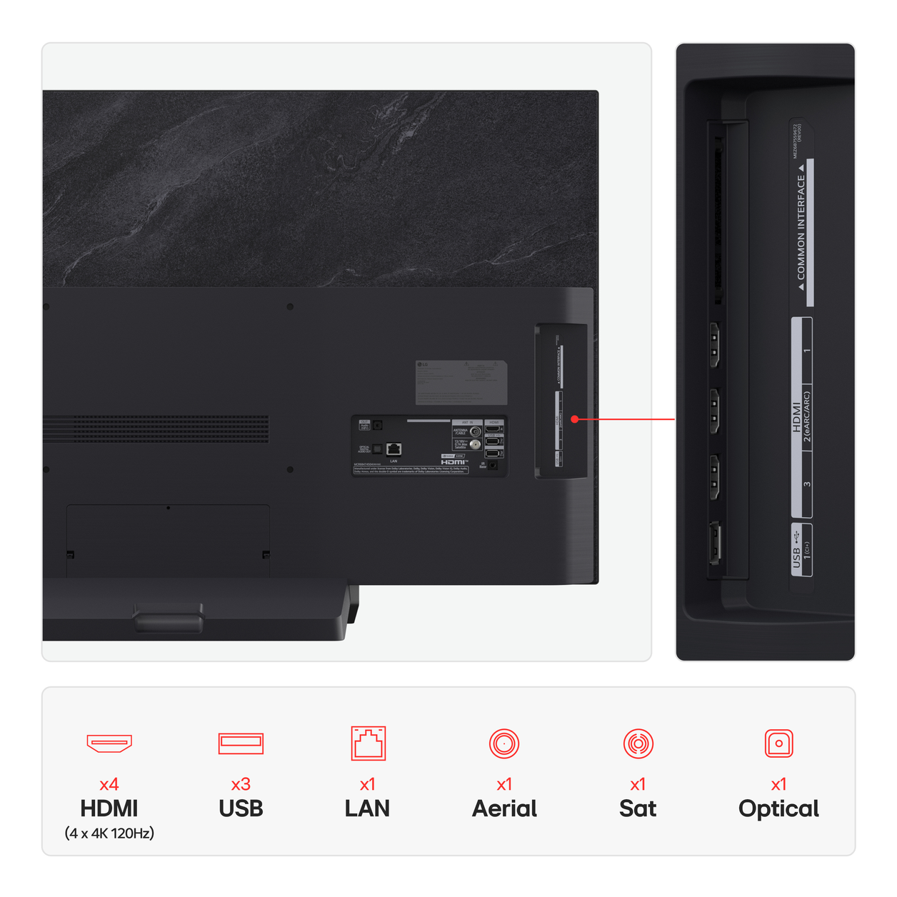 LG OLED48C54LA.AEK TV 121.9 cm (48") 4K Ultra HD Smart TV Wi-Fi Black