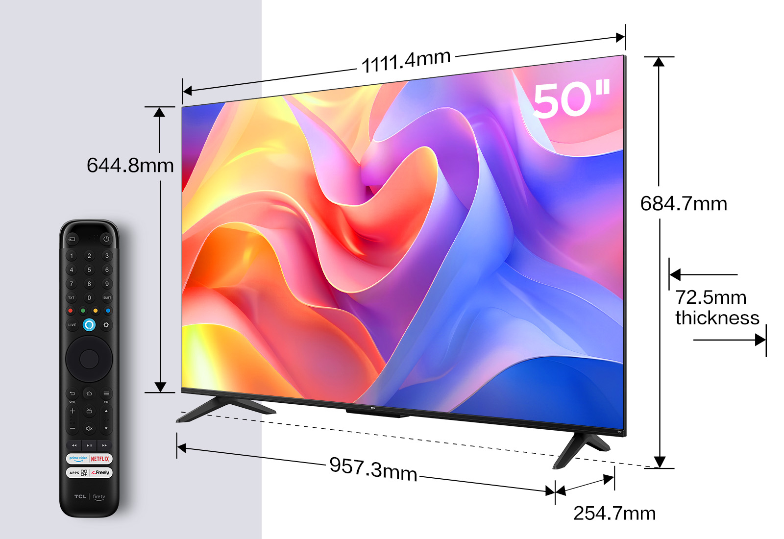 TCL 50PF650K TV 127 cm (50") 4K Ultra HD Smart TV Wi-Fi Titanium