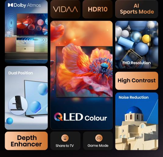 Hisense 40A5QTUK TV 101.6 cm (40") Full HD Smart TV Wi-Fi Black