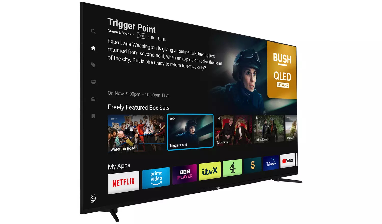 Bush 70QT24SB TV 177.8 cm (70") 4K Ultra HD Smart TV Wi-Fi Black