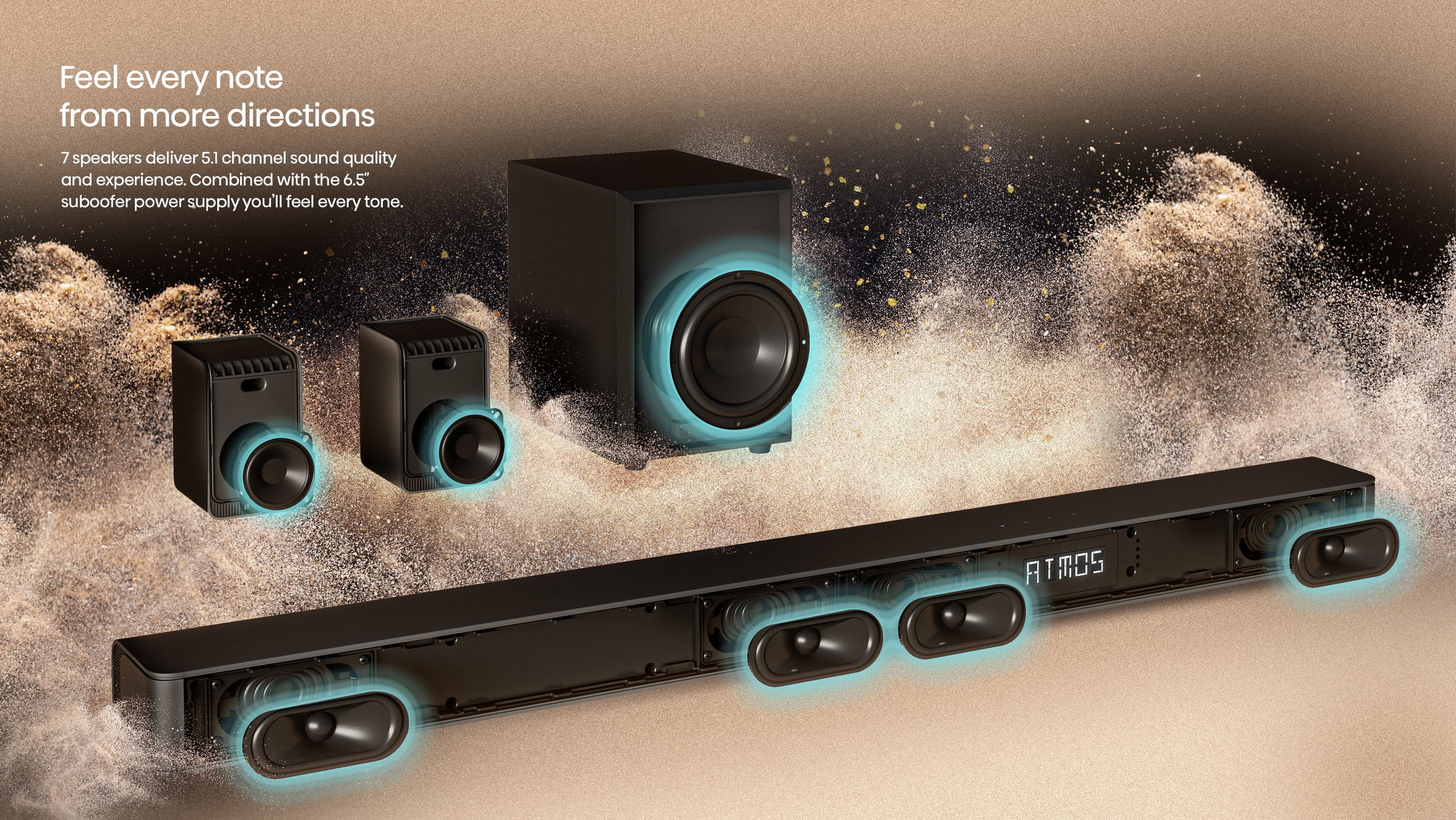 Hisense AX5100G soundbar speaker Black 5.1 channels