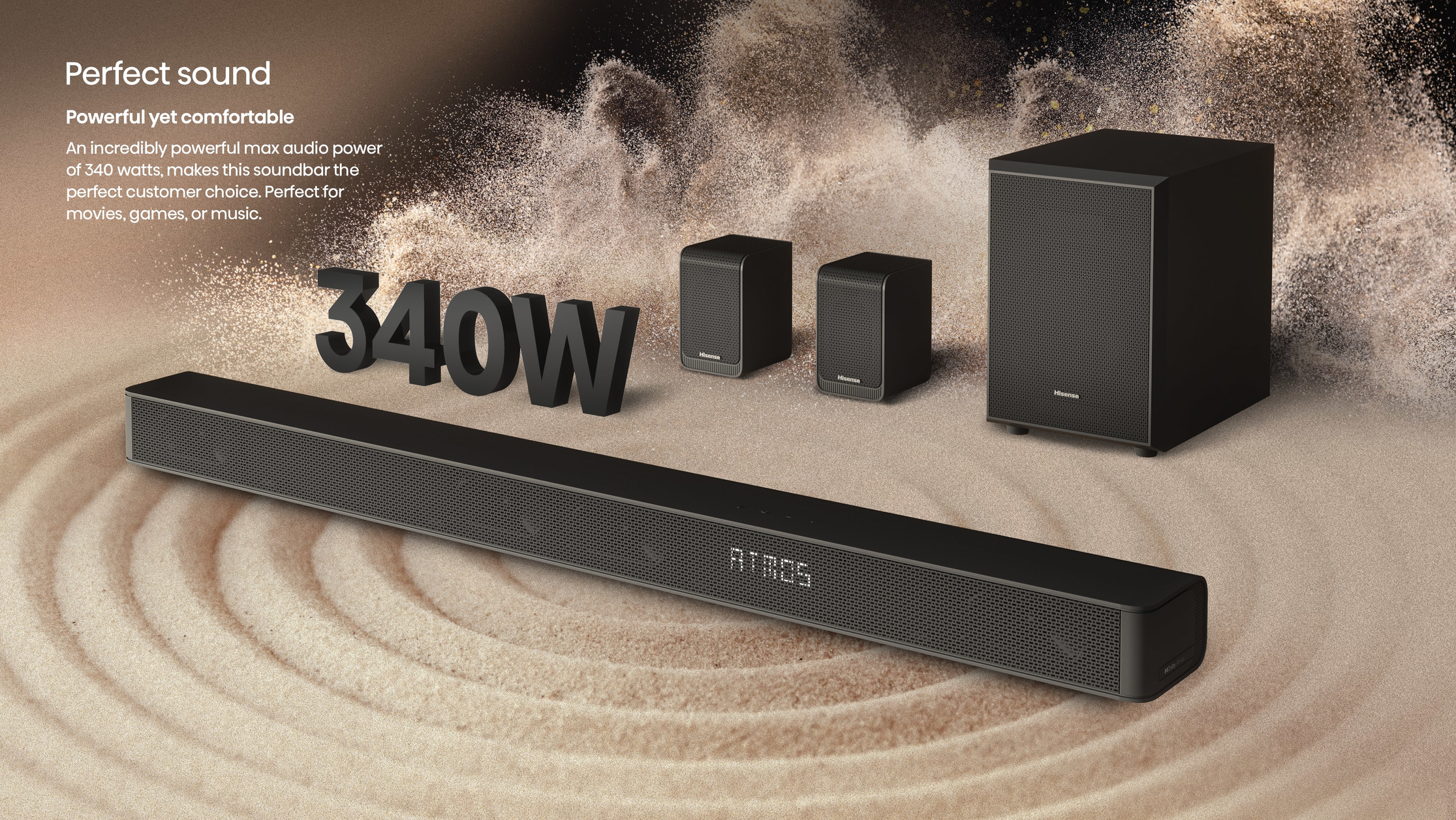 Hisense AX5100G soundbar speaker Black 5.1 channels