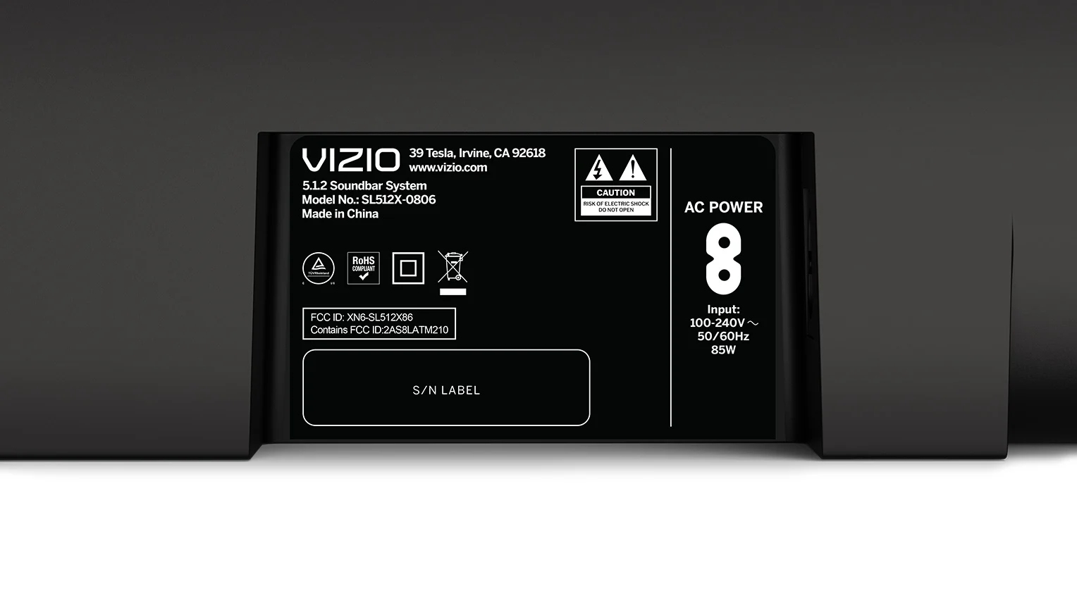 VIZIO Elevate SE Black 5.1.2 channels