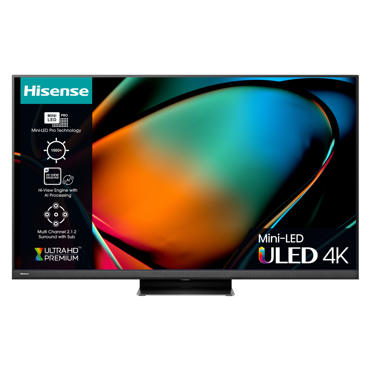 Hisense 55U8KQTUK TV 139.7 cm (55") 4K Ultra HD Smart TV Wi-Fi Grey 1500 cd/m²