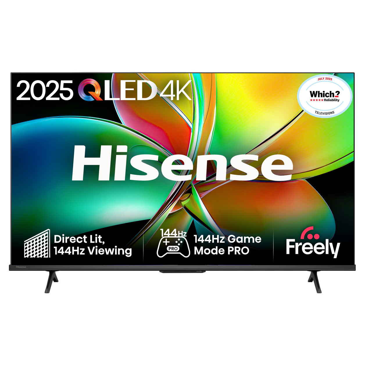 Hisense 50" E78QTUK PRO 144Hz QLED Smart AI TV with Freely