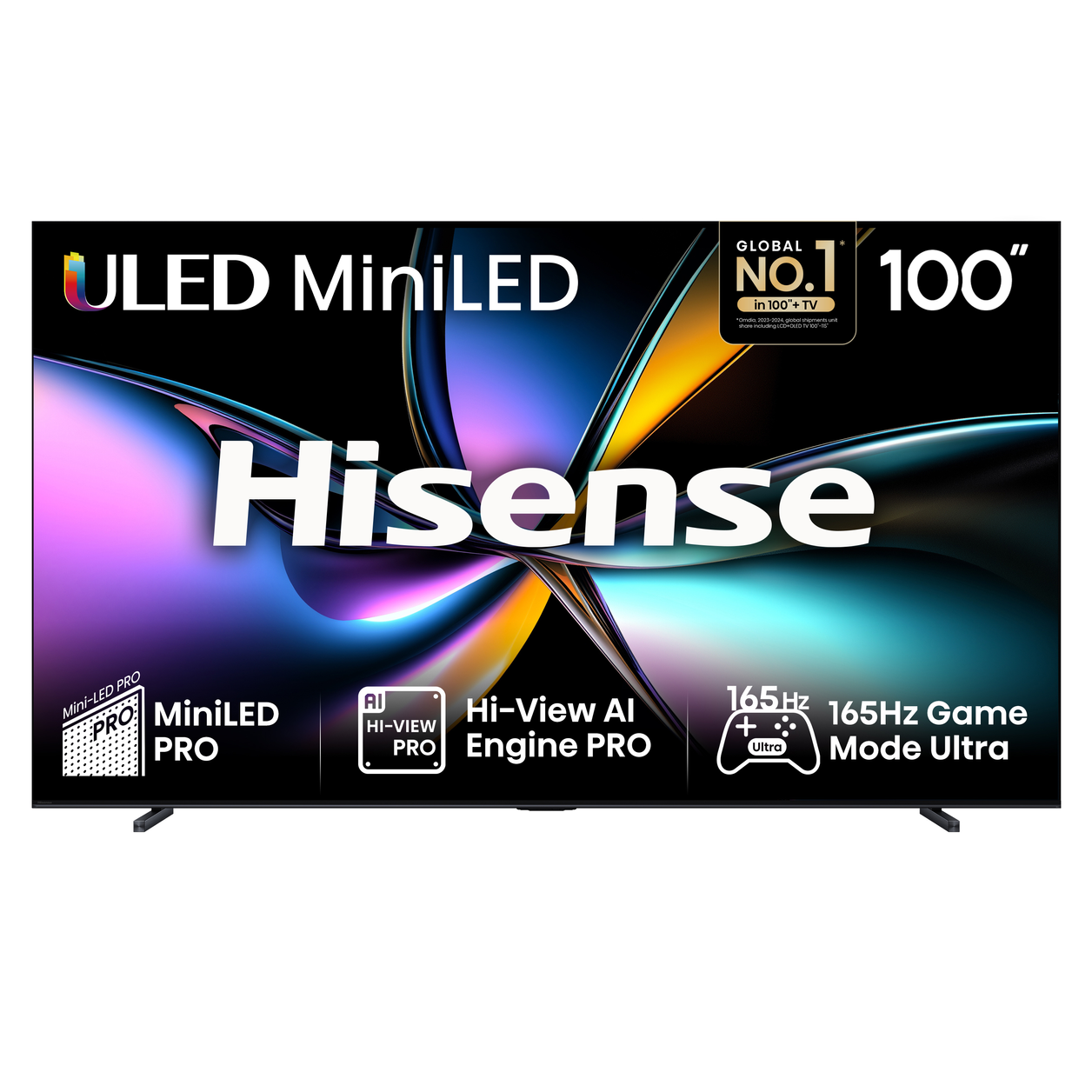 Hisense 100" U7QTUK PRO MiniLED 165Hz Smart AI TV with Freely