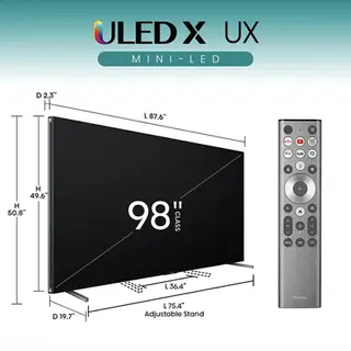 Hisense UX 98UX TV 2.49 m (98") Smart TV Wi-Fi Black 2500 cd/m²