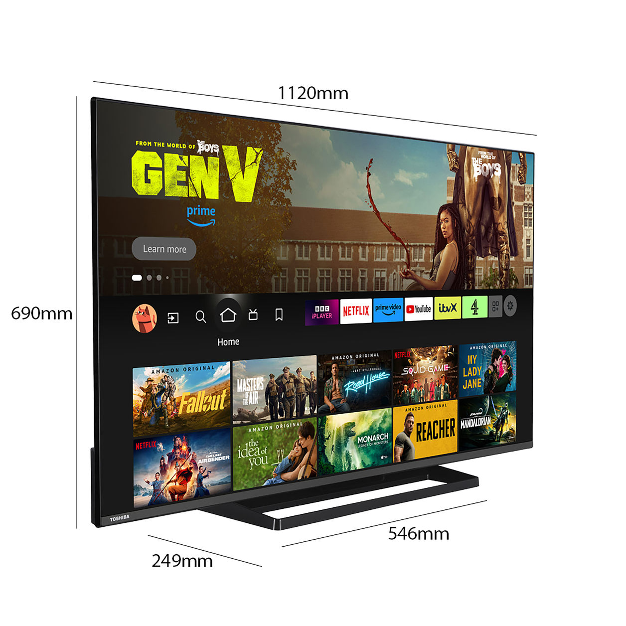 Toshiba 50UF3F53DB TV 127 cm (50") 4K Ultra HD Smart TV Wi-Fi Black 350 cd/m²