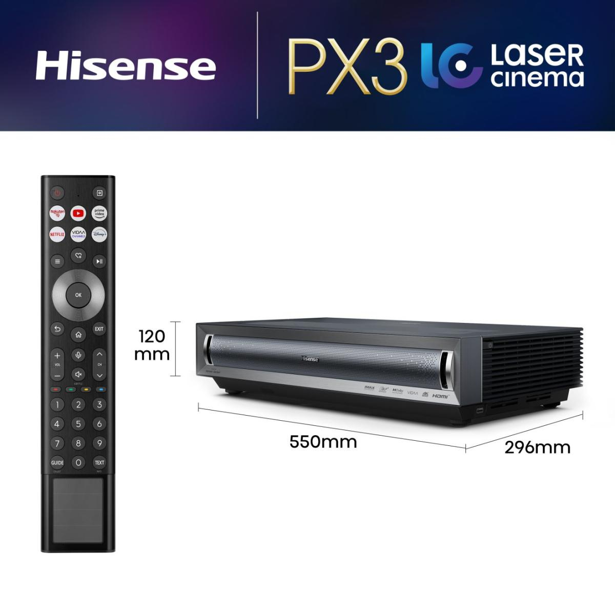 Hisense PX3 4K Ultra HD Smart TV Wi-Fi Black, Dark Grey