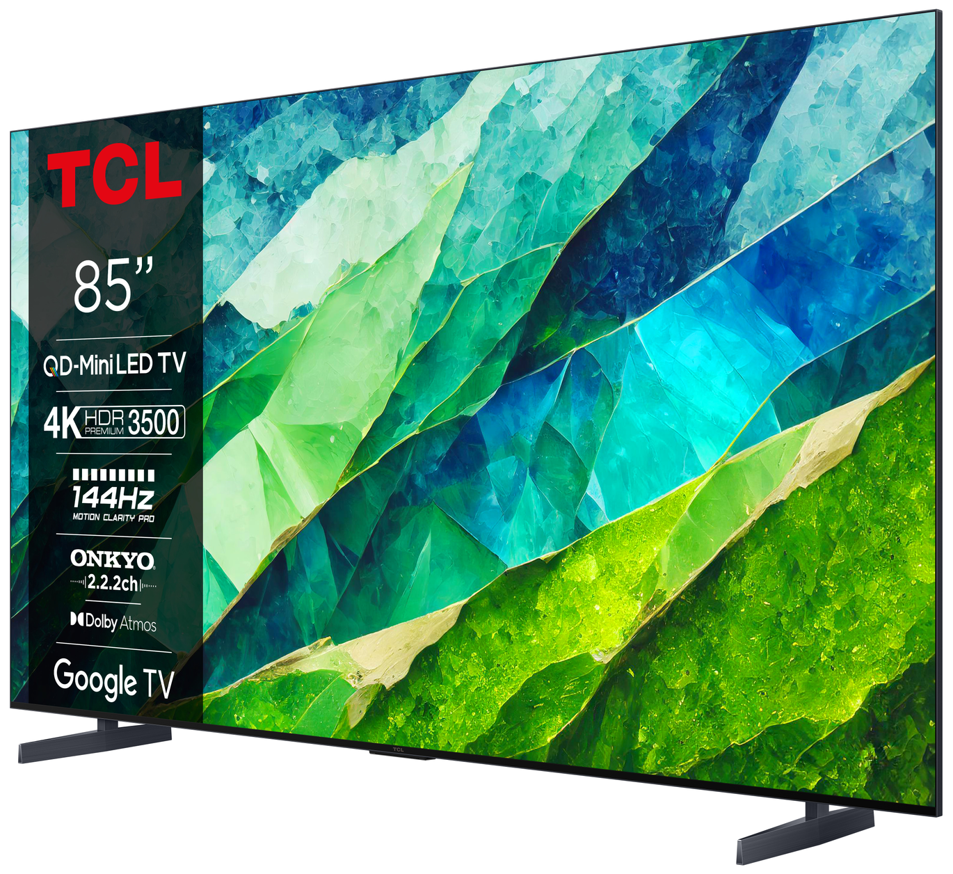 TCL 85C855K TV 2.16 m (85") 4K Ultra HD Smart TV Wi-Fi Black 3500 cd/m²