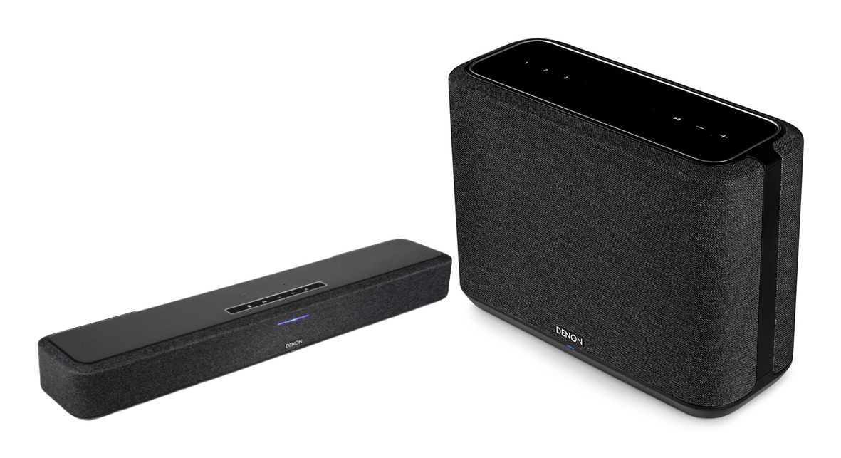 Denon Home 250 Wireless Speaker & Sound Bar 550 with Dolby Atmos - Compact Multi-Room Audio System