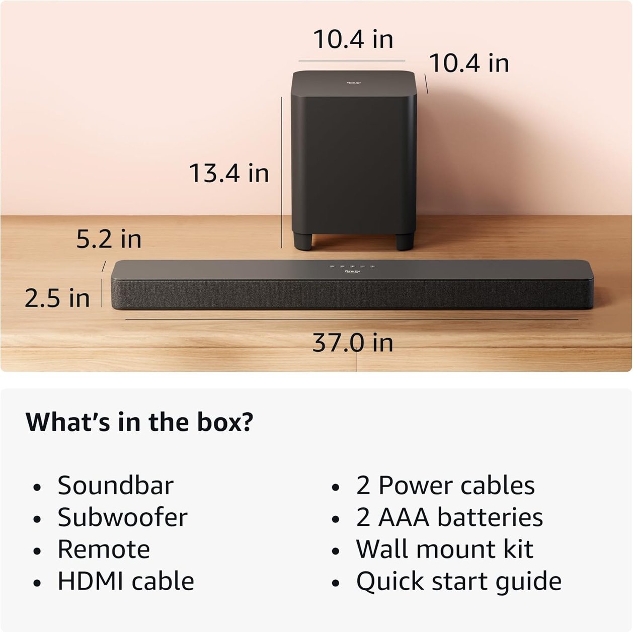 Amazon Fire TV Soundbar Plus Black 3.1 channels