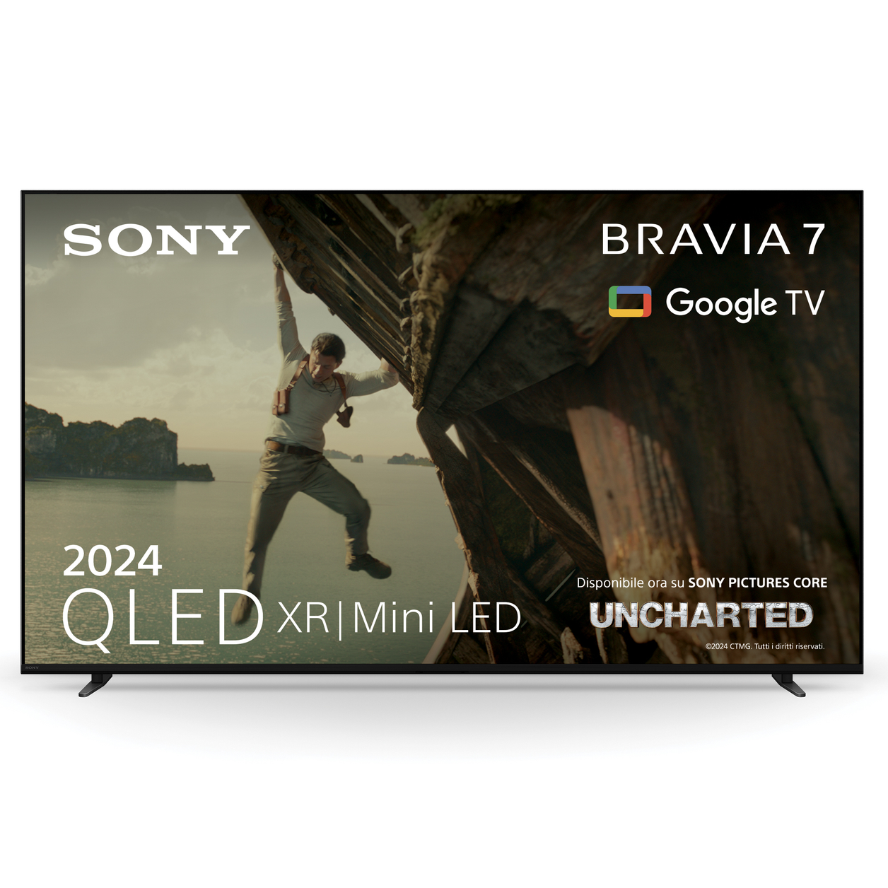Sony BRAVIA 7 QLED (XR l Mini LED) 75 pollici 4K HDR Google Smart TV (2024) | Gaming menu for PlayStation 5, IMAX Enhanced, Dolby Vision Atmos, Chromecast, AirPlay, 120Hz 75XR70