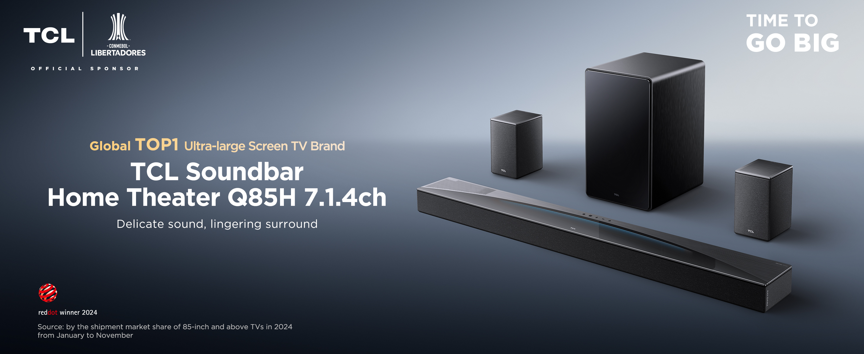 TCL Q Q85H Black 7.1.4 channels 860 W