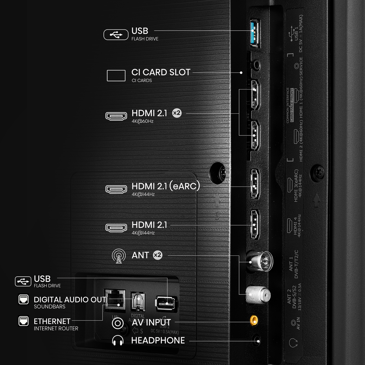 Hisense U7N 100U7NQTUK TV 2.54 m (100") 4K Ultra HD Smart TV Wi-Fi Black, Grey 500 cd/m²