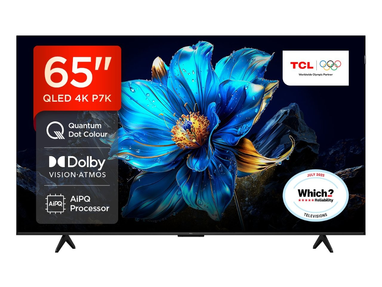 TCL 65P7K-UK TV 165.1 cm (65") 4K Ultra HD Smart TV Wi-Fi Metallic 350 cd/m²