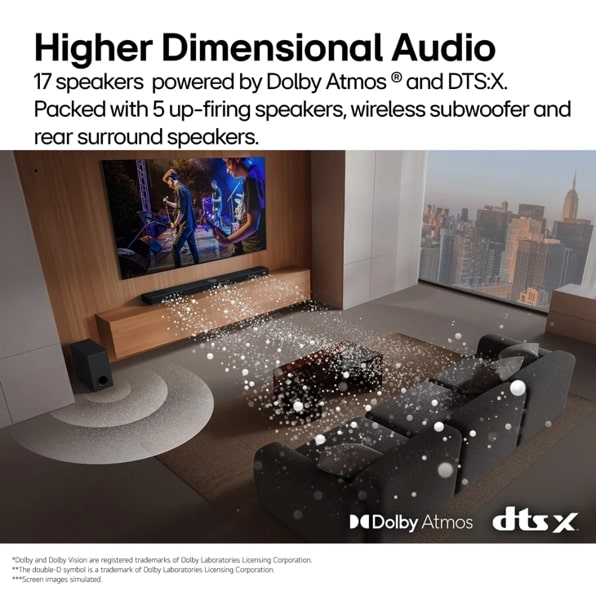 LG S95AR soundbar speaker Black 9.1.5 channels