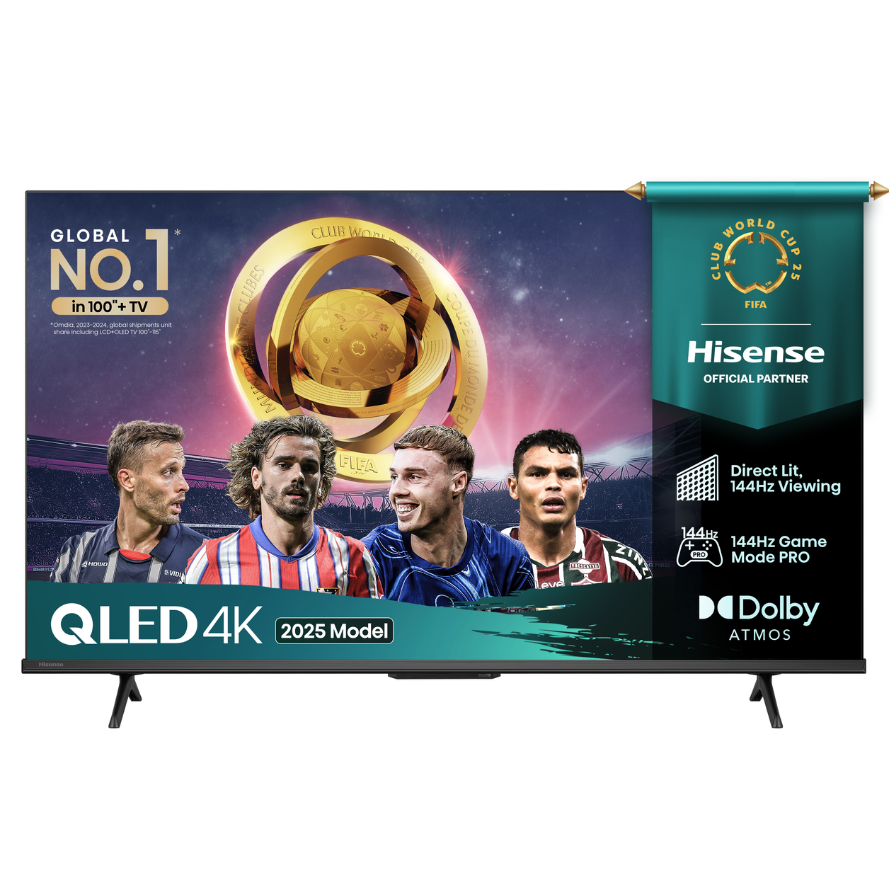 Hisense 50" E78QTUK PRO 144Hz QLED Smart AI TV with Freely