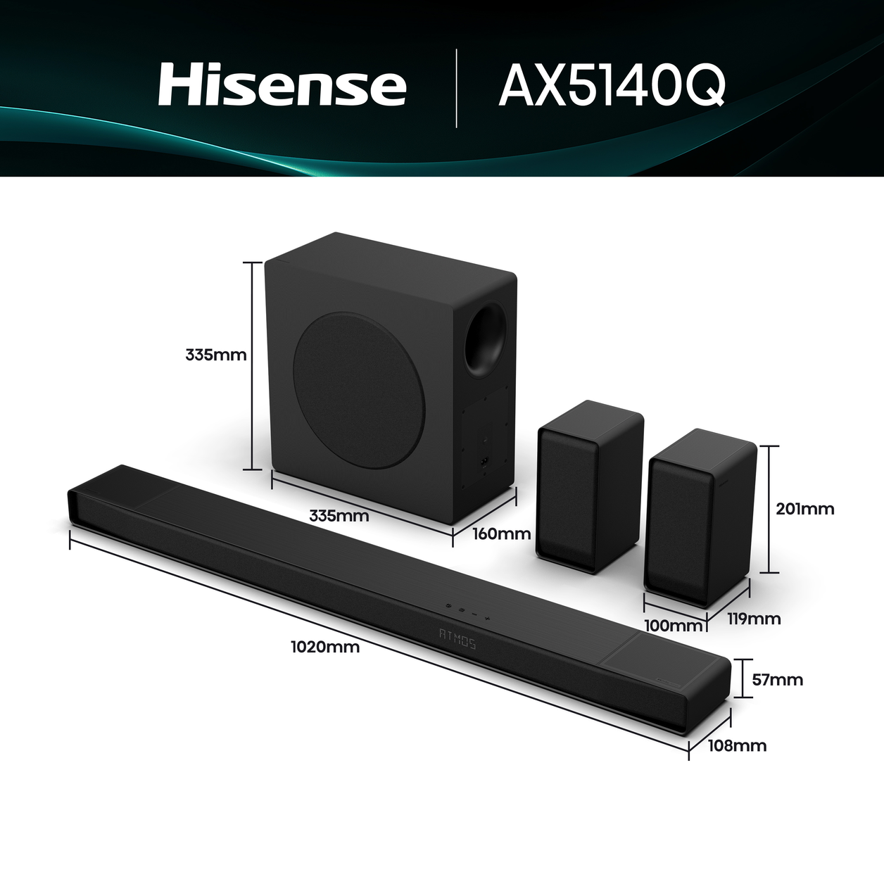 Hisense AX5140Q Dolby Atmos Soundbar