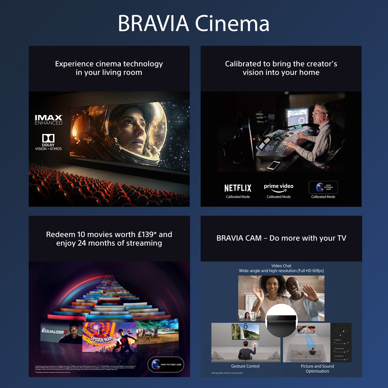 Sony BRAVIA 7 QLED (XR l Mini LED) 75 Inch 4K HDR Google Smart TV (2024) | Gaming Features for PlayStation 5, IMAX Enhanced, Dolby Vision Atmos, Chromecast, AirPlay, 120Hz