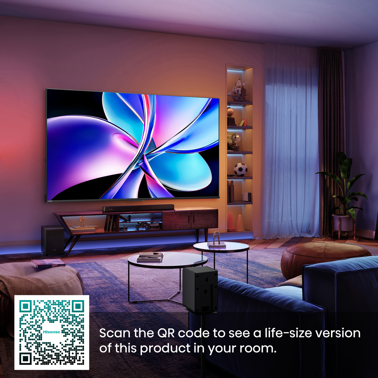 Hisense 85" E7QTUK PRO 144Hz QLED Smart AI TV with Freely