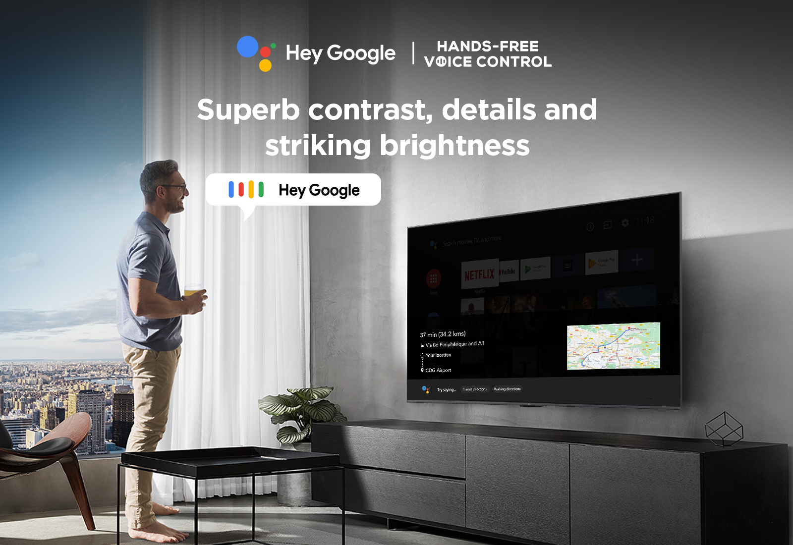 TCL 75C855K TV 190.5 cm (75") 4K Ultra HD Smart TV Wi-Fi Black 3500 cd/m²