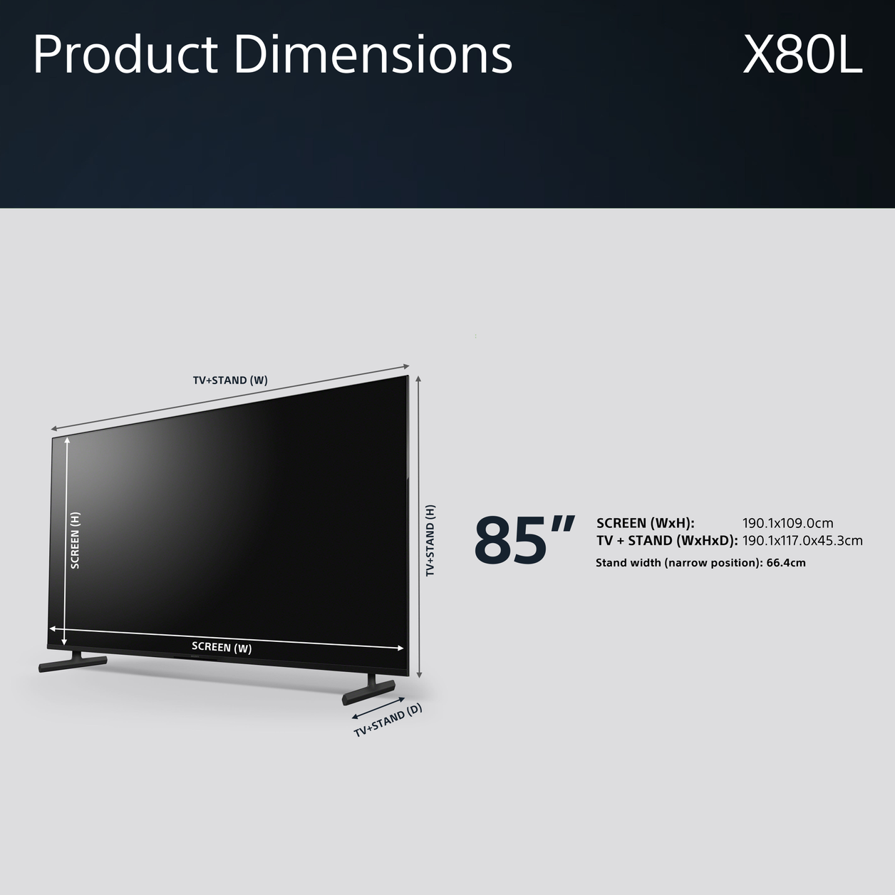 Sony KD-85X80L 2.16 m (85") 4K Ultra HD Smart TV Wi-Fi Black