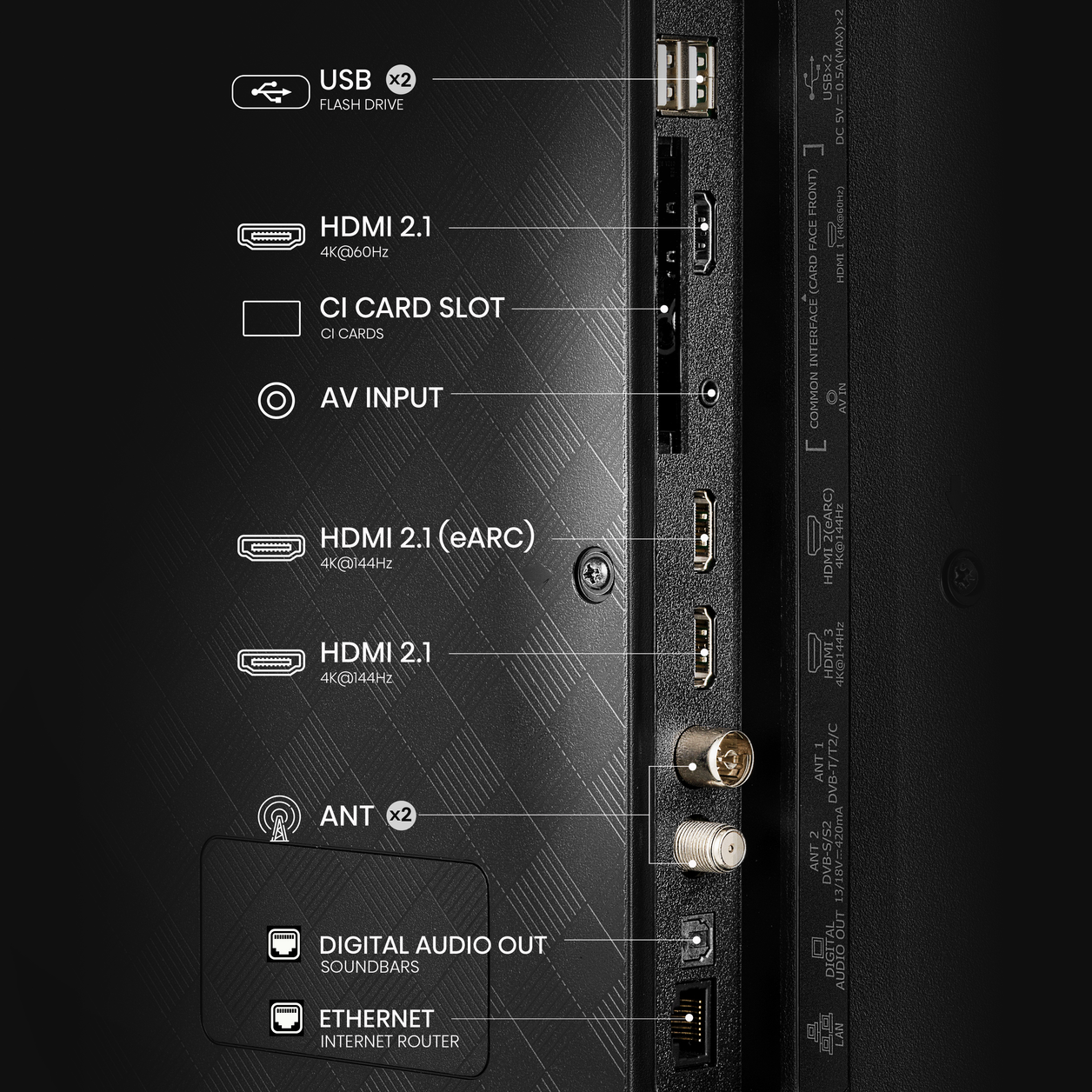 Hisense 50" E78QTUK PRO 144Hz QLED Smart AI TV with Freely