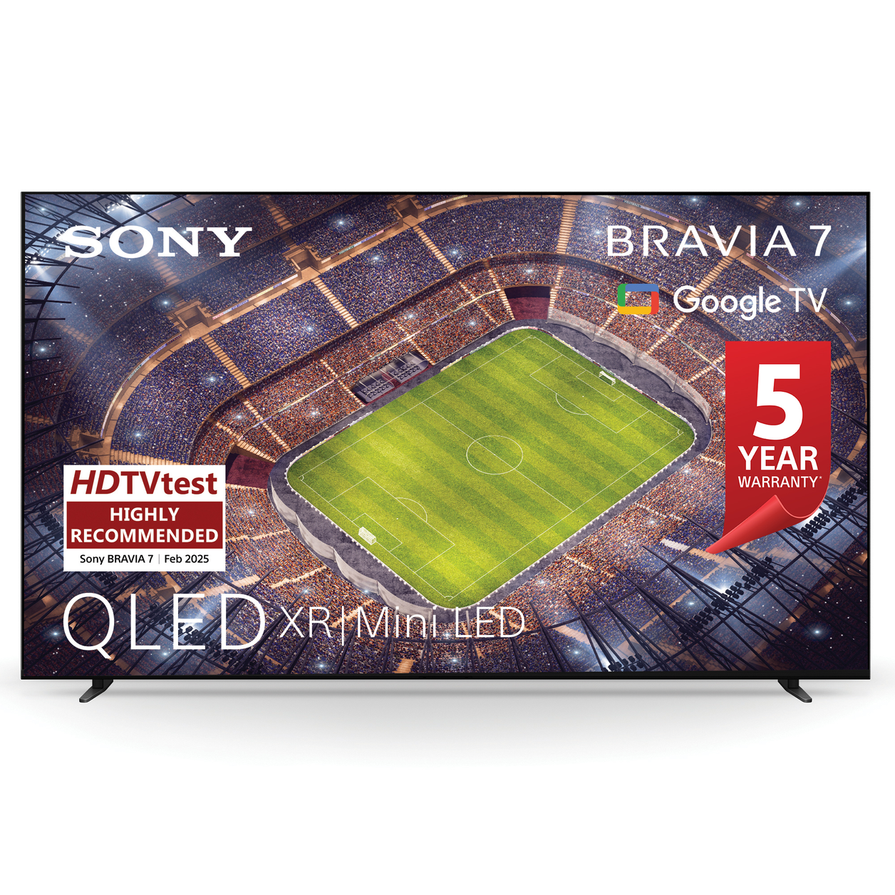 Sony BRAVIA 7 QLED (XR l Mini LED) 65 Inch 4K HDR Google Smart TV (2024) | Gaming Features for PlayStation 5, IMAX Enhanced, Dolby Vision Atmos, Chromecast, AirPlay, 120Hz