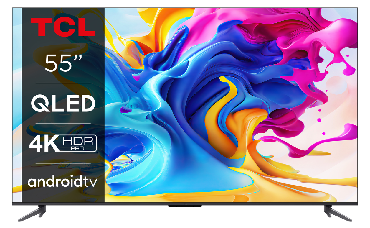 TCL C64 Series 55C645K TV 139.7 cm (55") 4K Ultra HD Smart TV Wi-Fi Titanium