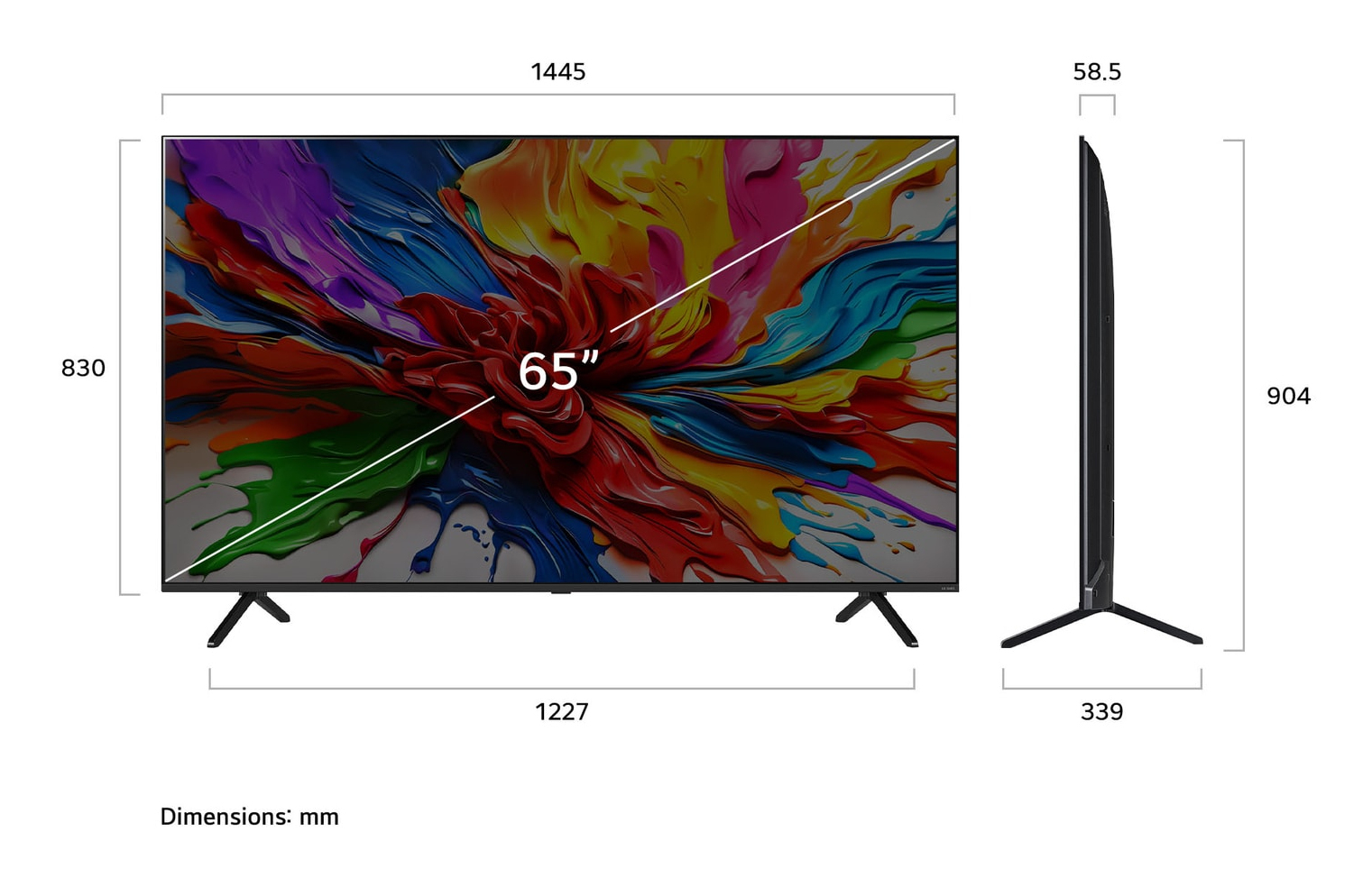 LG QNED evo AI 65QNED92AUA TV 165.1 cm (65") 4K Ultra HD Smart TV Wi-Fi Black