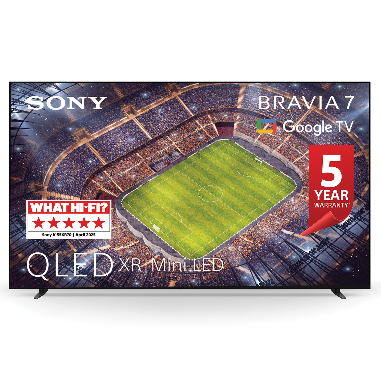 Sony BRAVIA 7 QLED (XR l Mini LED) 55 Inch 4K HDR Google Smart TV (2024) | Gaming Features for PlayStation 5, IMAX Enhanced, Dolby Vision Atmos, Chromecast, AirPlay, 120Hz