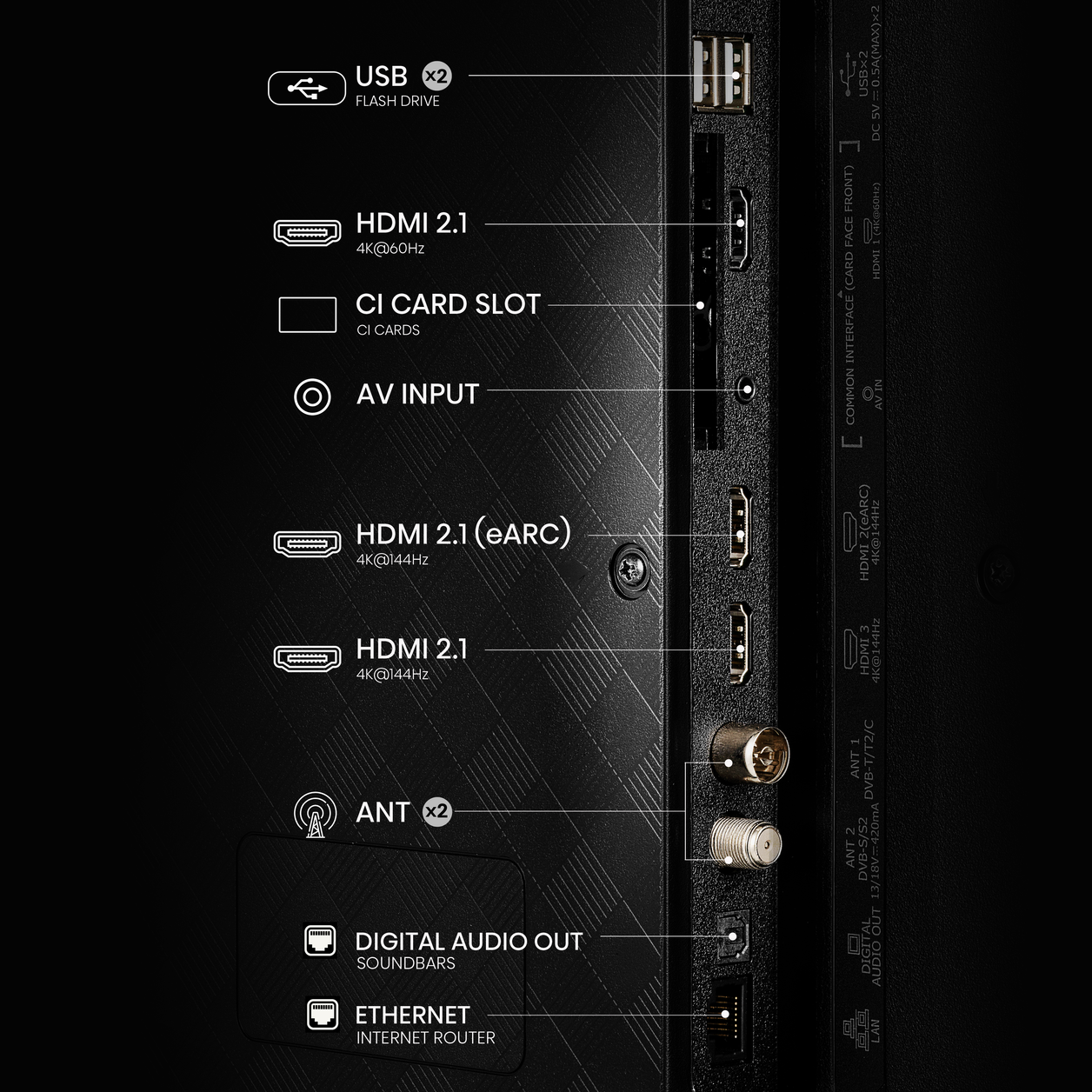 Hisense 50" E7QTUK PRO 144Hz QLED Smart AI TV with Freely