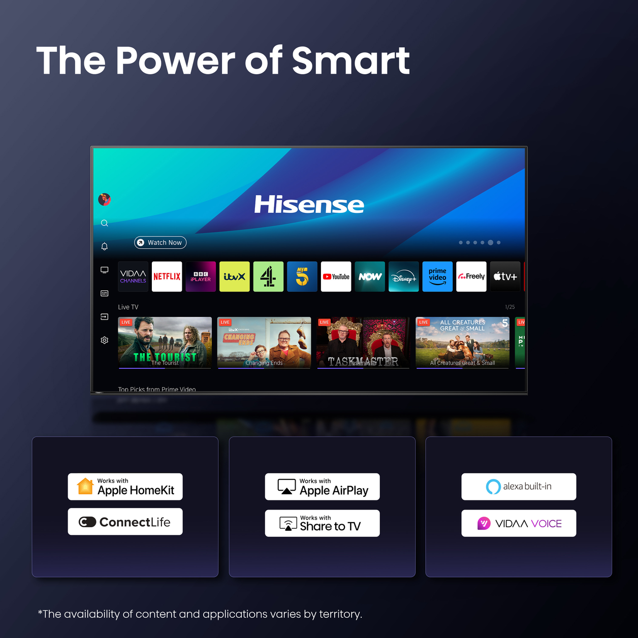 Hisense 65" E7QTUK PRO 144Hz QLED Smart AI TV with Freely