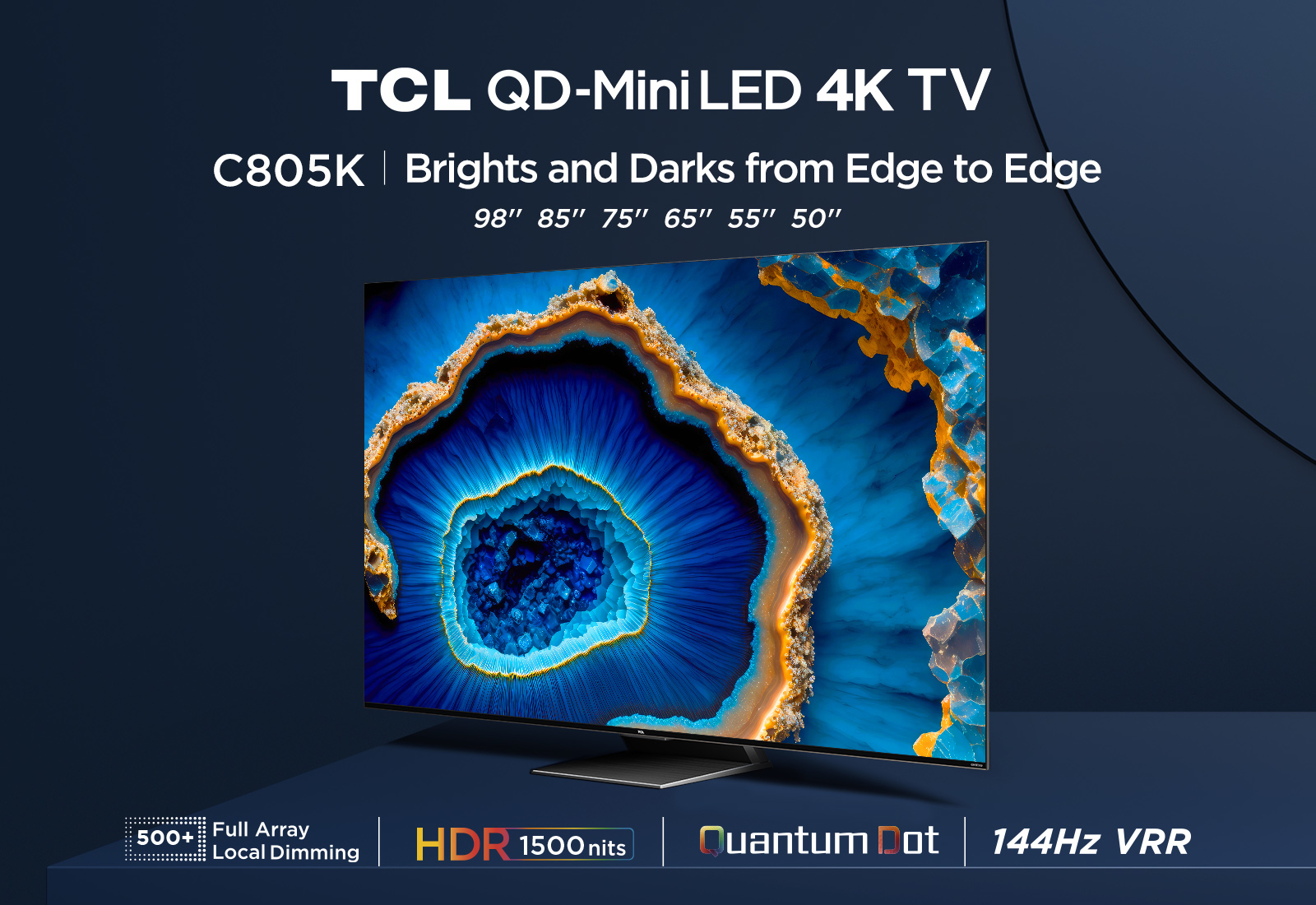 TCL C80 Series 98C805K TV 2.49 m (98") 4K Ultra HD Smart TV Wi-Fi Black 1500 cd/m²
