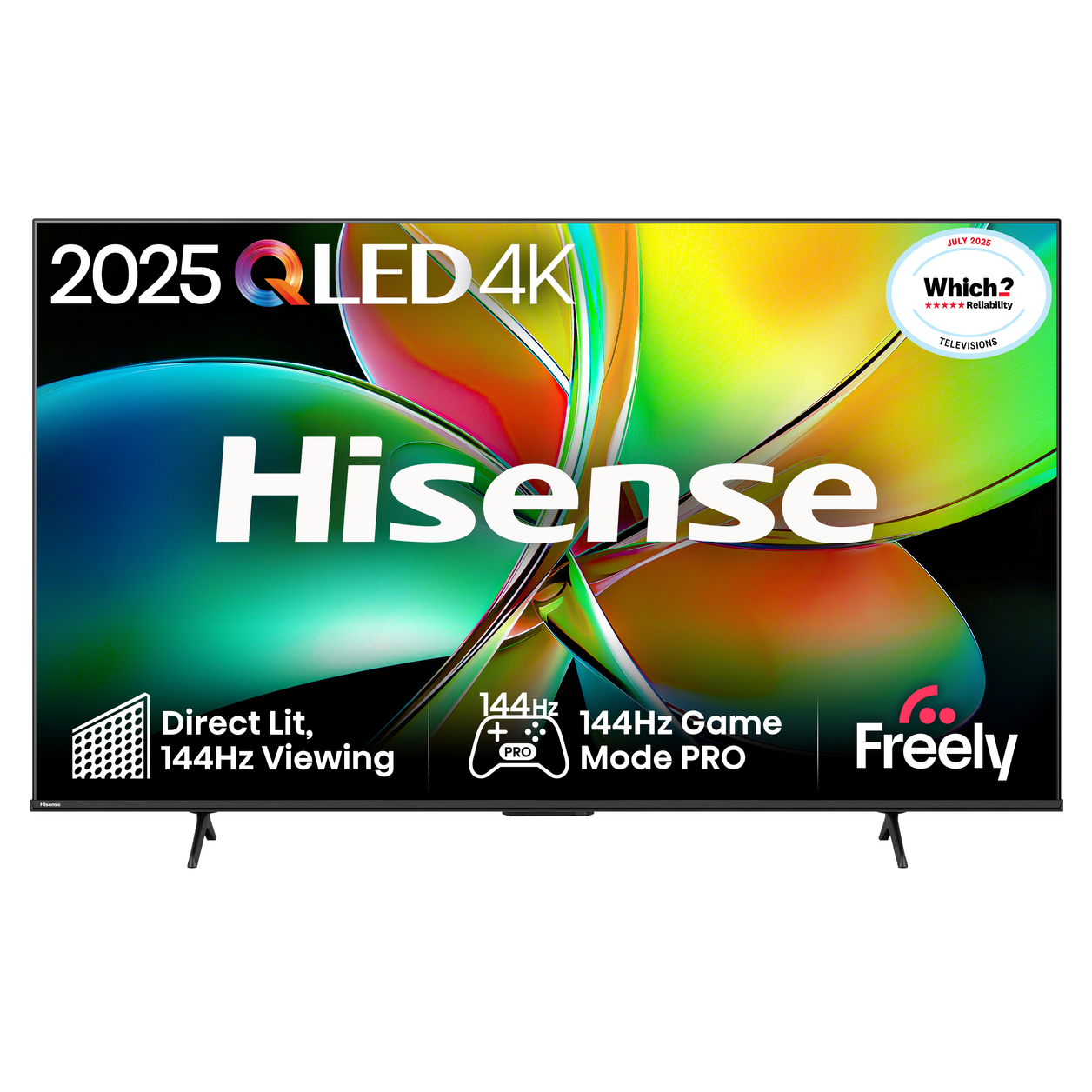 Hisense 50" E78QTUK PRO 144Hz QLED Smart AI TV with Freely