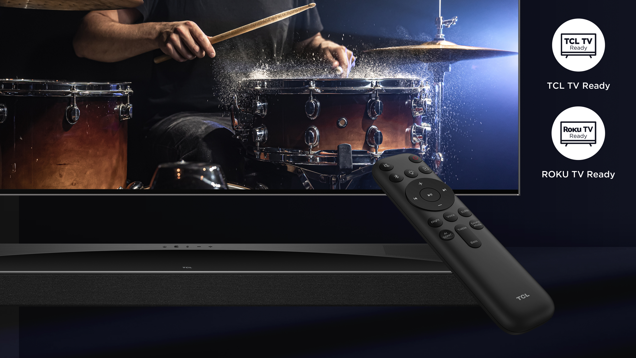 TCL Q75H Q Class 5.1.2 Channel Sound Bar with Dolby Atmos, Ray Danz Technology, and Wireless Subwoofwer