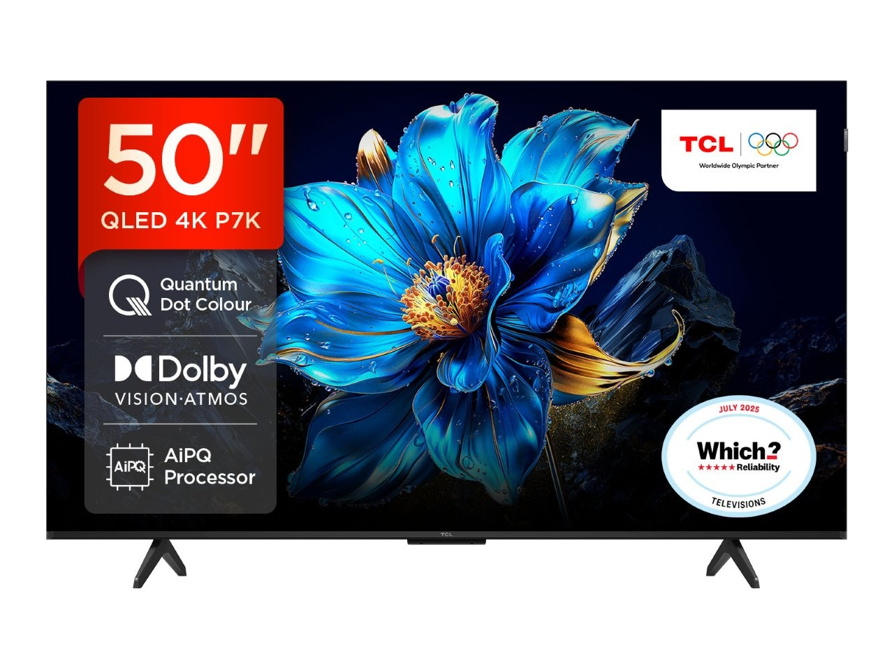 TCL 50P7K-UK TV 127 cm (50") 4K Ultra HD Smart TV Wi-Fi Metallic 350 cd/m²