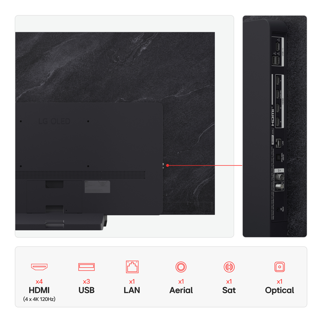 LG OLED65C54LA.AEK TV 165.1 cm (65") 4K Ultra HD Smart TV Wi-Fi Metallic