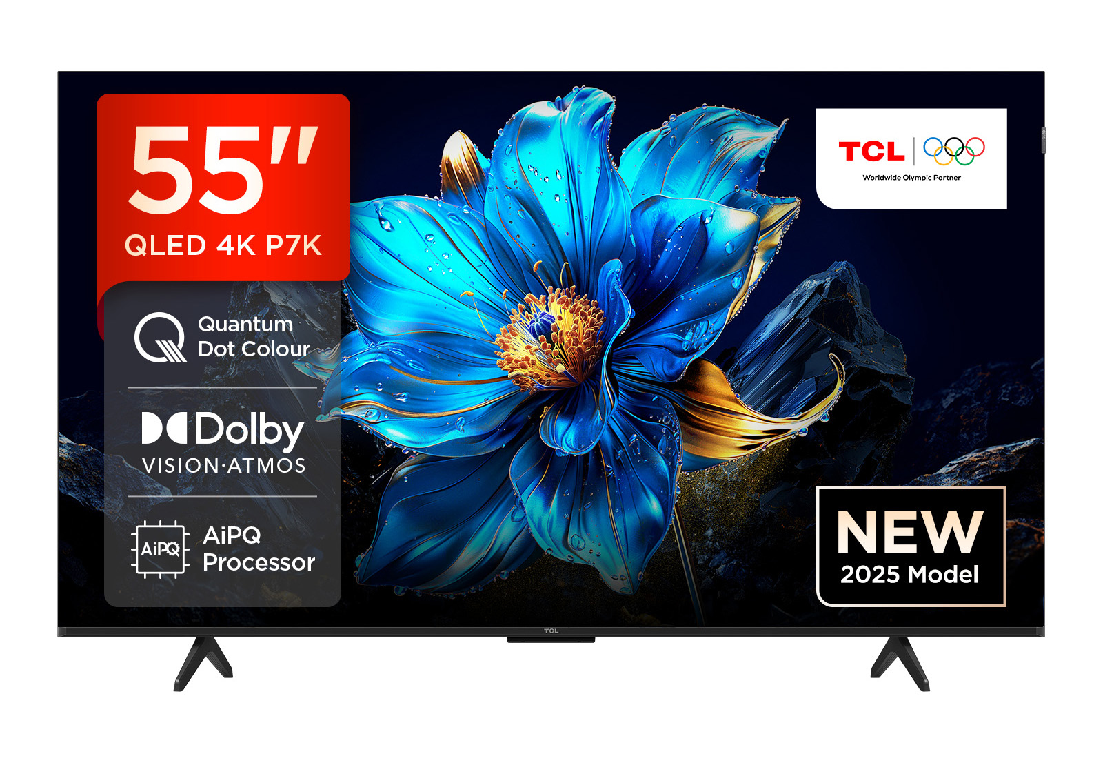 TCL 55P7K-UK TV 139.7 cm (55") 4K Ultra HD Smart TV Wi-Fi Metallic 350 cd/m²