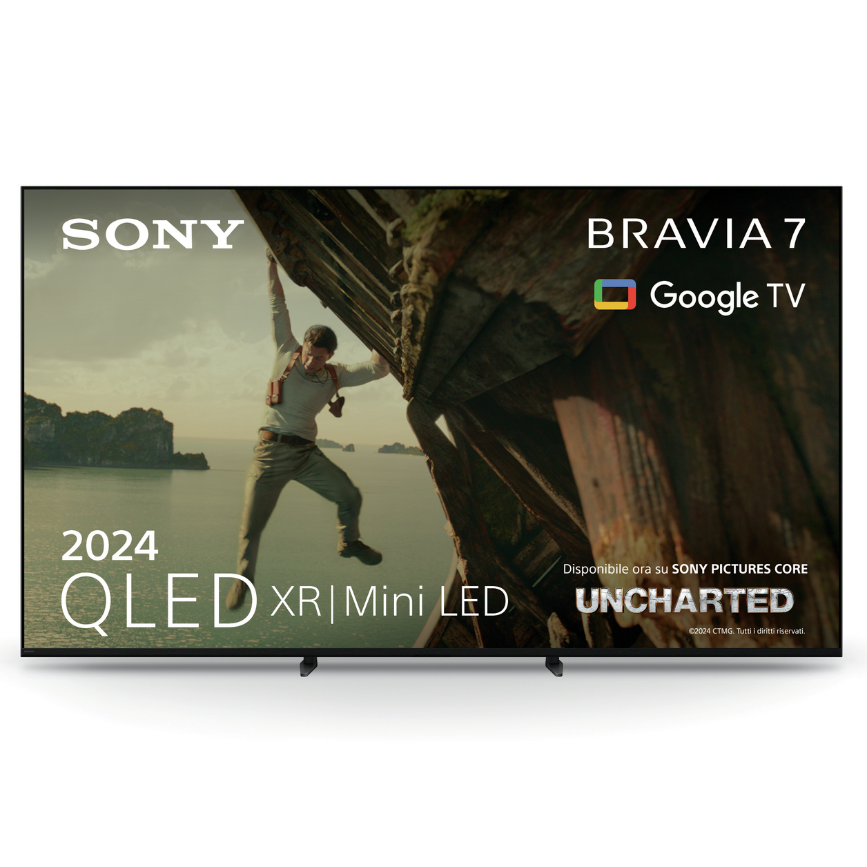 Sony BRAVIA 7 QLED (XR l Mini LED) 85 pollici 4K HDR Google Smart TV (2024) | Gaming menu for PlayStation 5, IMAX Enhanced, Dolby Vision Atmos, Chromecast, AirPlay, 120Hz 85XR70