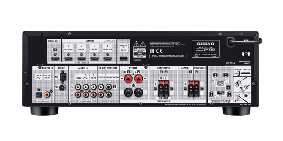 ONKYO HT-S3910 home cinema system 5.1 channels 155 W 3D Black