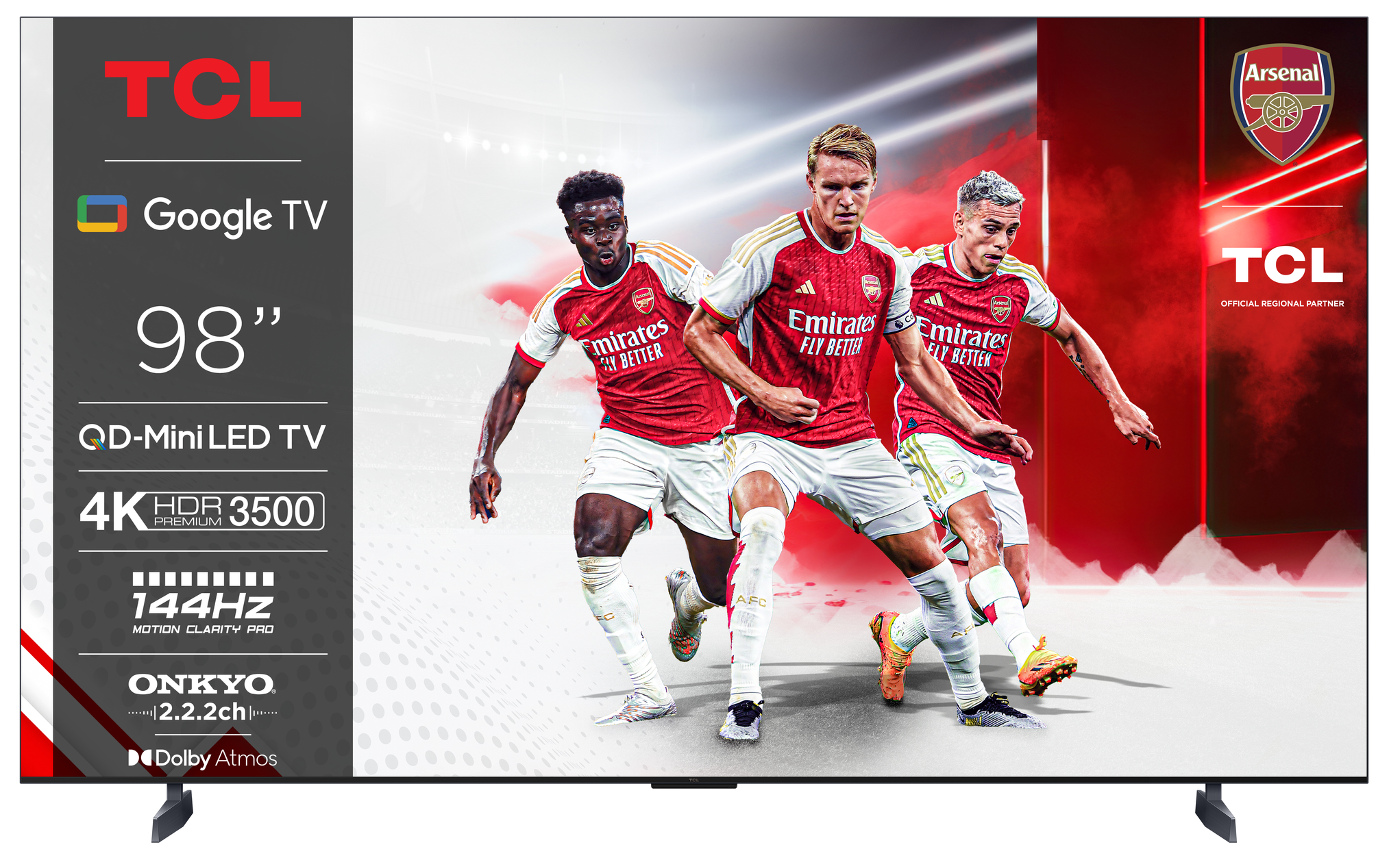 TCL 98C855K TV 2.49 m (98") 4K Ultra HD Smart TV Wi-Fi Titanium 3500 cd/m²