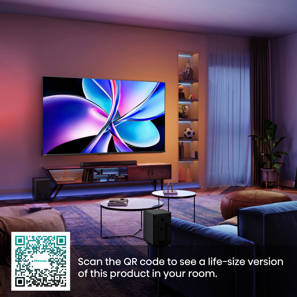 Hisense 65E78QTUK PRO TV 165.1 cm (65") 4K Ultra HD Smart TV Wi-Fi Black 365 cd/m²