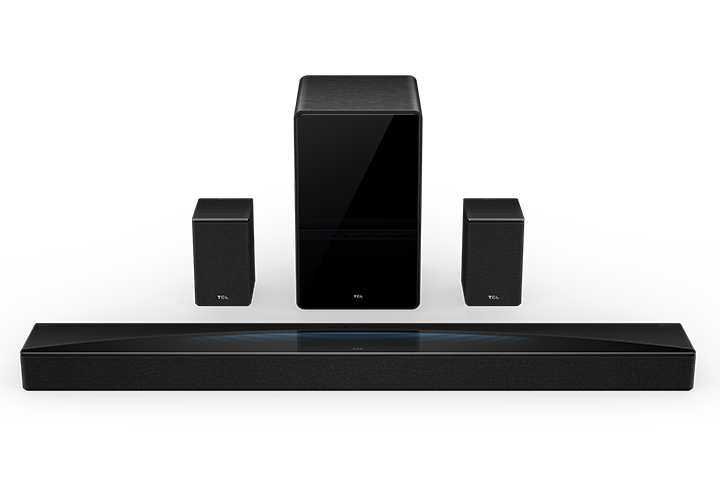TCL Q Q85H Class 7.1.4 Channel Sound Bar with Dolby Atmos, Wireless Subwoofer, and Wireless Surround Speakers