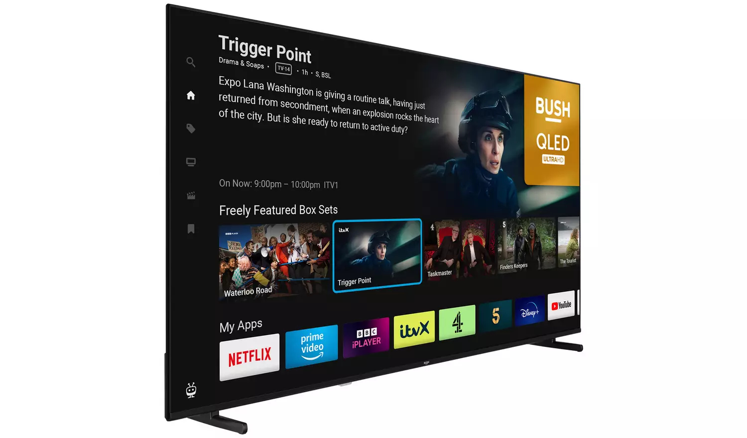 Bush 65QT24SB TV 165.1 cm (65") 4K Ultra HD Smart TV Wi-Fi Black