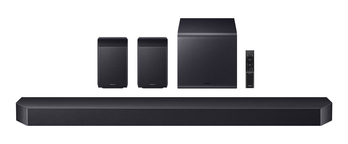 Samsung HW-Q990F soundbar with wireless subwoofer and rear speakers